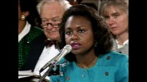 Ms. Hill at the hearings. Credit American Film Foundation